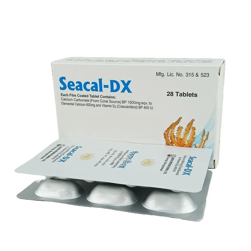 Pack Image: Seacal-DX 600 mg Tablet (4 x 7)