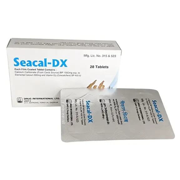 Pack Image: Seacal-DX 600 mg Tablet (4 x 7)