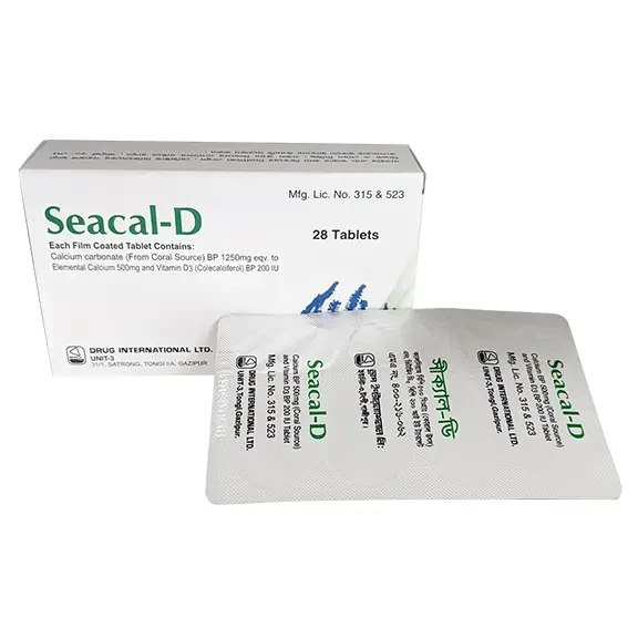 Pack Image: Seacal-D 500 mg Tablet (4 x 7)