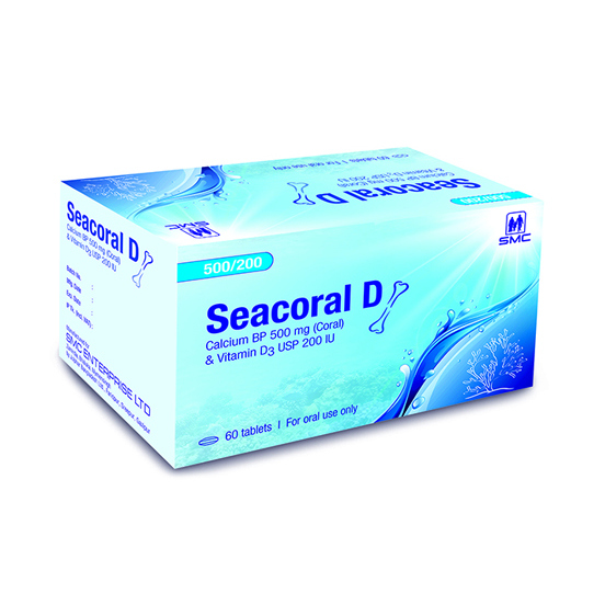 Pack Image: Seacoral D 500 mg Tablet (6 x 10)