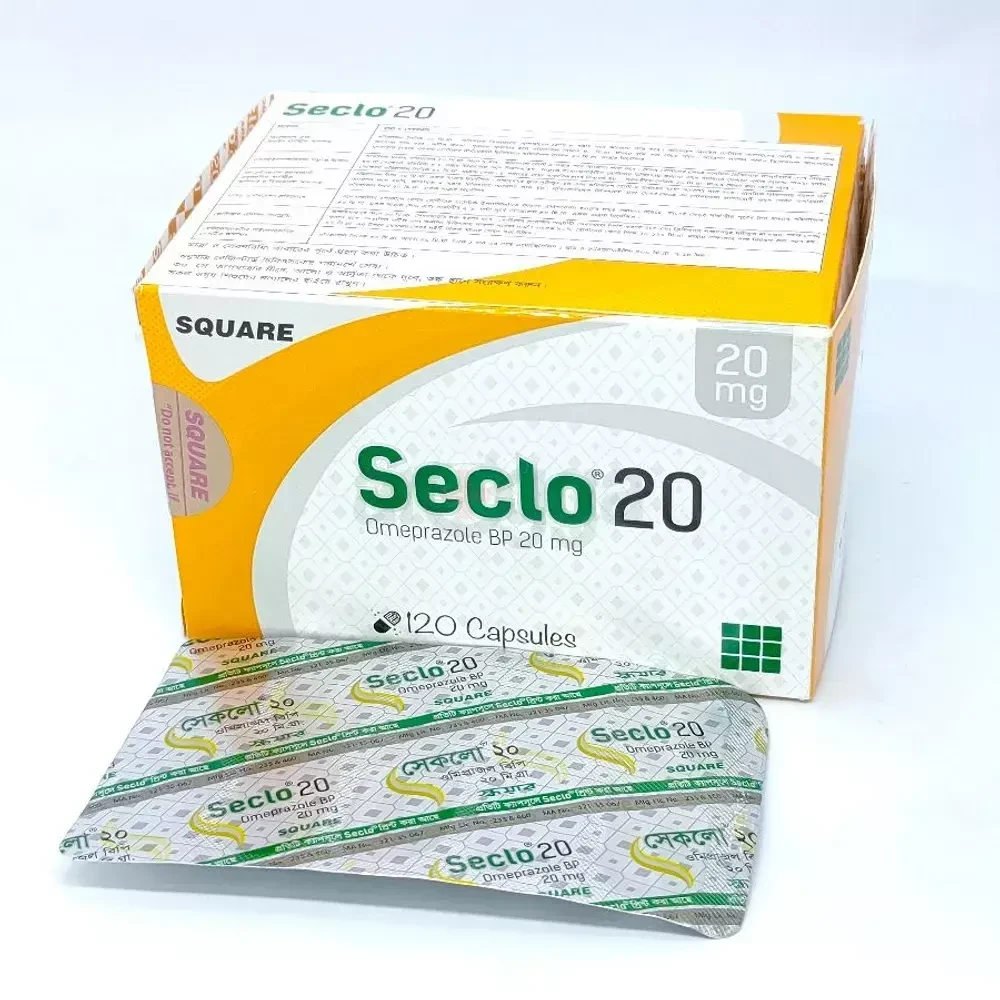 Pack Image: Seclo 20 mg Capsule (12 x 10)