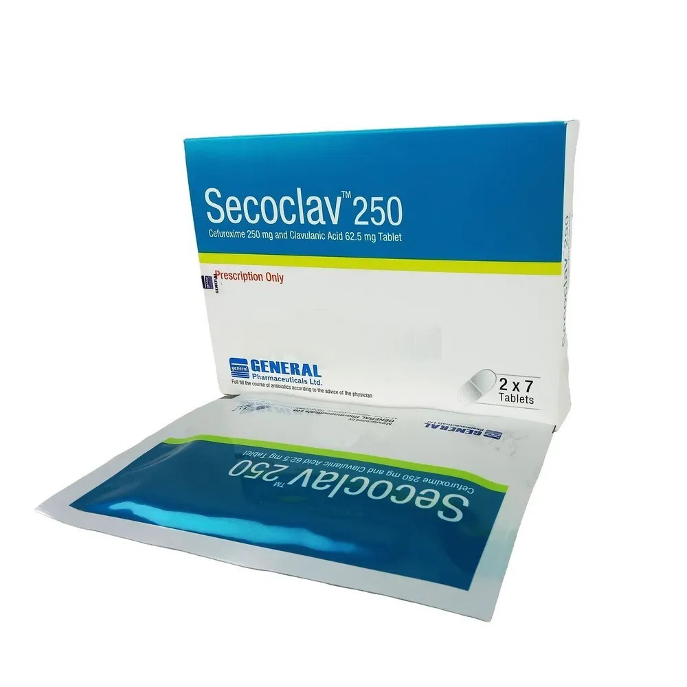 Pack Image: Secoclav 250 mg Tablet (2 x 7)