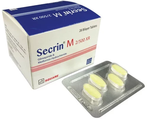 Pack Image: Secrin M 2 mg Tablet (7 x 4)