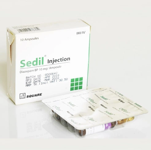 Pack Image: Sedil 10 mg Injection (2 ml ampoule)