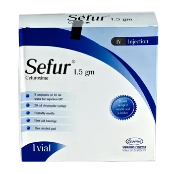Pack Image: Sefur 1.5 gm Injection (1.5 gm vial)