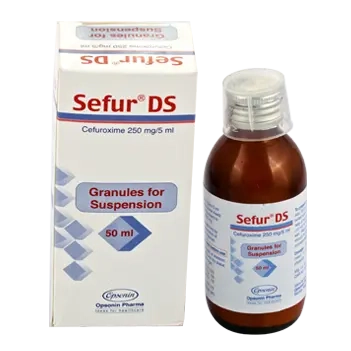 Pack Image: Sefur DS 250 mg Suspension (50 ml bottle)