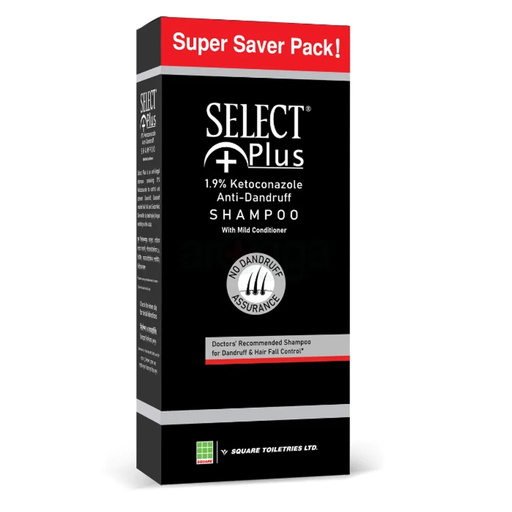 Pack Image: Select Plus 1.9% Shampoo (200 ml bottle)