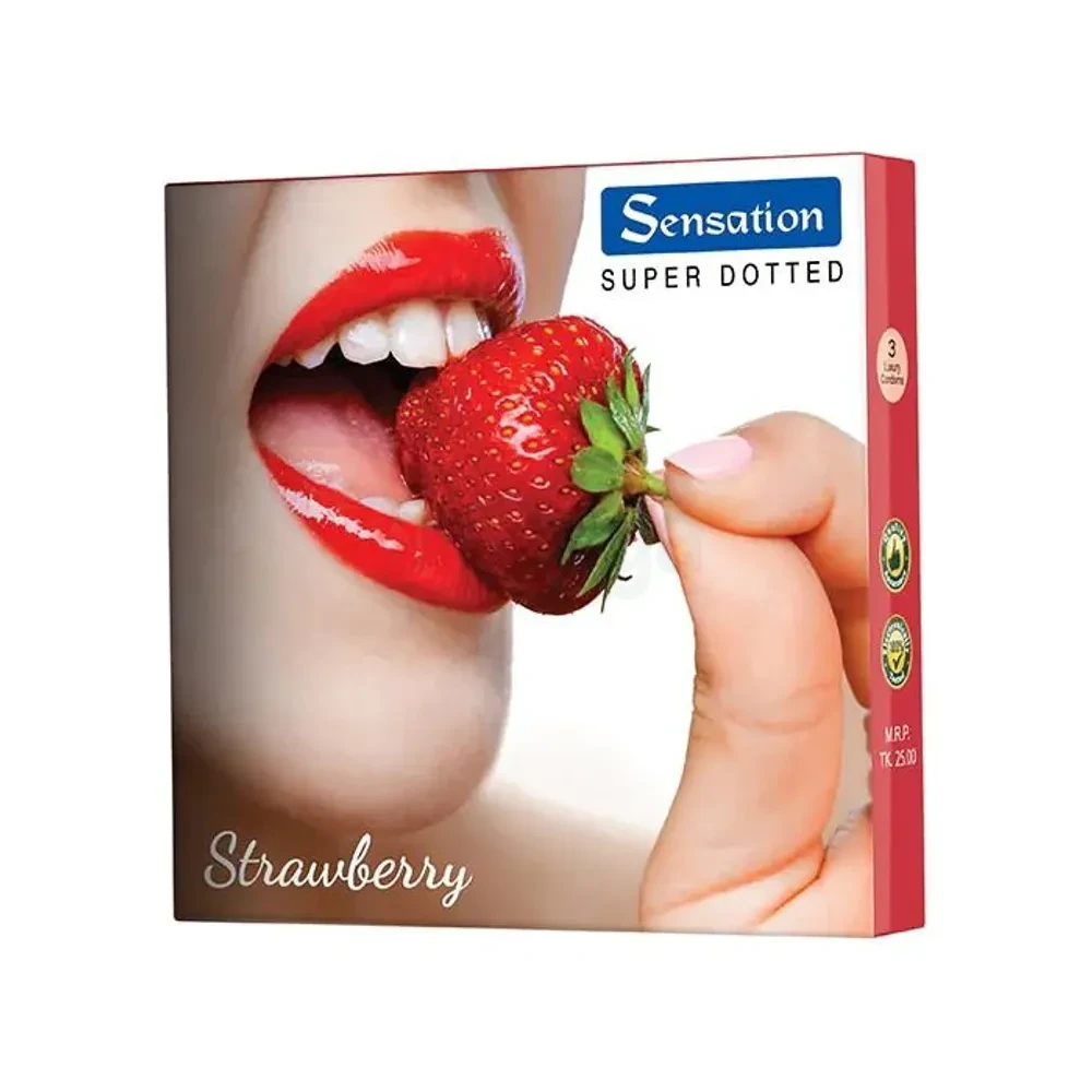 Pack Image: Sensation Strawberry  Condom (Per pack)