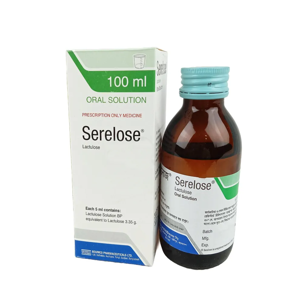 Pack Image: Serelose 3.35 gm Oral Solution (100 ml bottle)