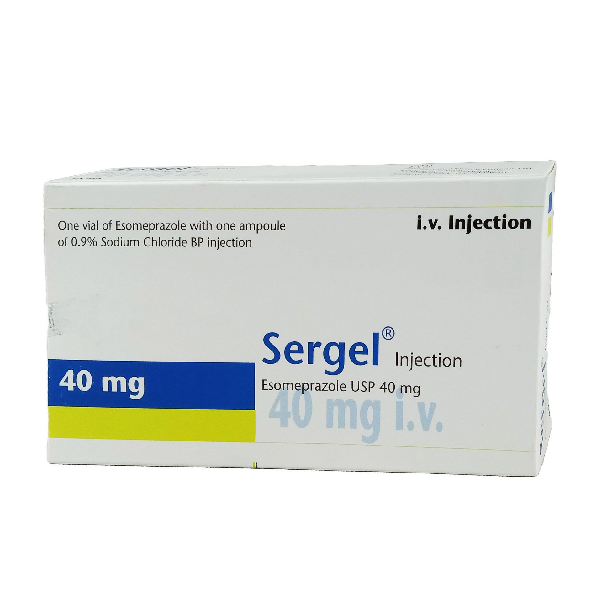 Pack Image: Sergel 40 mg Injection (40 mg vial)