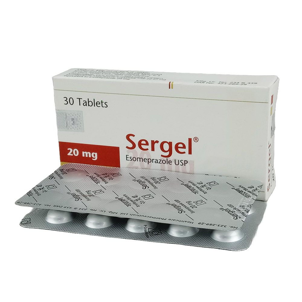 Pack Image: Sergel 20 mg Tablet (10 x 10)