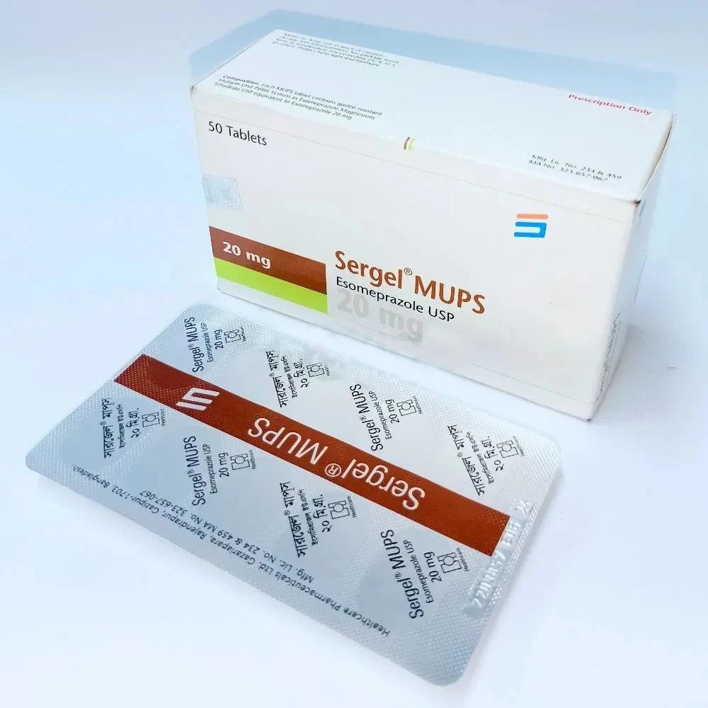 Pack Image: Sergel MUPS 20 mg Tablet (5 x 10)