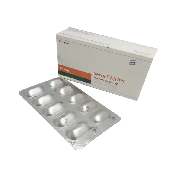 Pack Image: Sergel MUPS 40 mg Tablet (3 x 10)