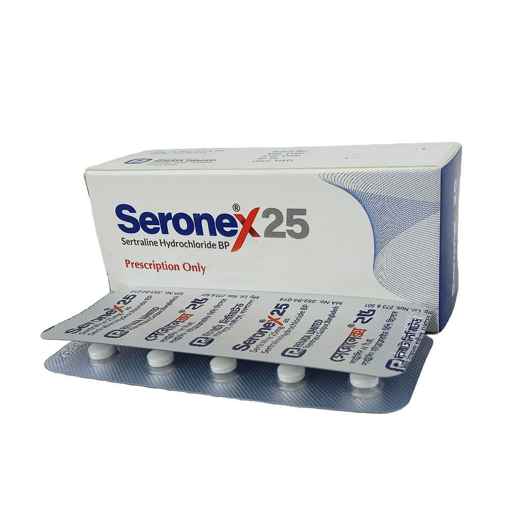 Pack Image: Seronex 25 mg Tablet (5 x 10)