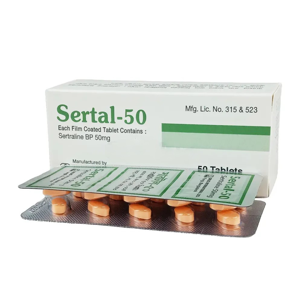 Pack Image: Sertal 50 mg Tablet (5 x 10)