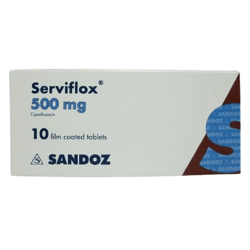 Pack Image: Serviflox 500 mg Tablet (3 x 10)
