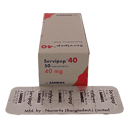 Pack Image: Servipep 40 mg Tablet (5 x 10)