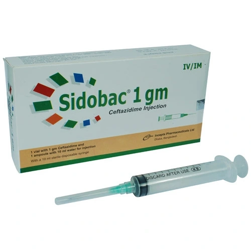 Pack Image: Sidobac 1 gm Injection (1 gm vial)