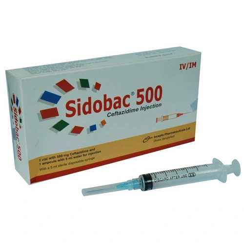 Pack Image: Sidobac 500 mg Injection (500 mg vial)