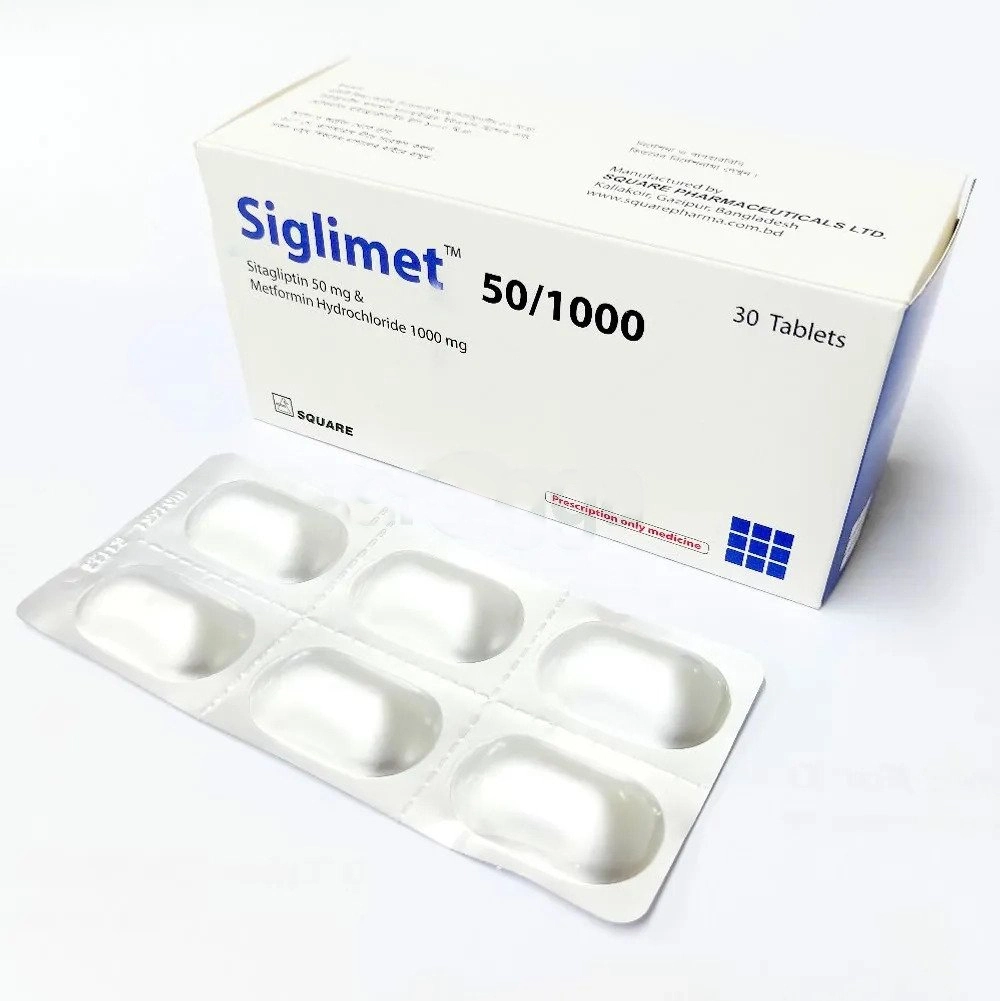 Pack Image: Siglimet 50 mg Tablet (5 x 6)