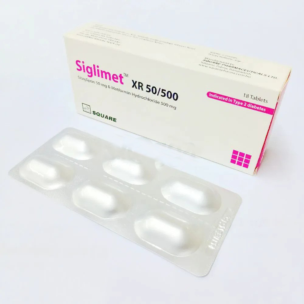 Pack Image: Siglimet XR 50 mg Tablet (3 x 6)