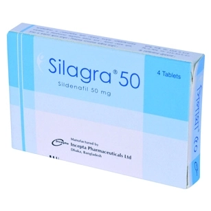 Pack Image: Silagra 50 mg Tablet (1 x 4)