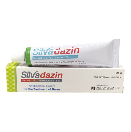Pack Image: Silvadazin 1% Cream (25 gm tube)