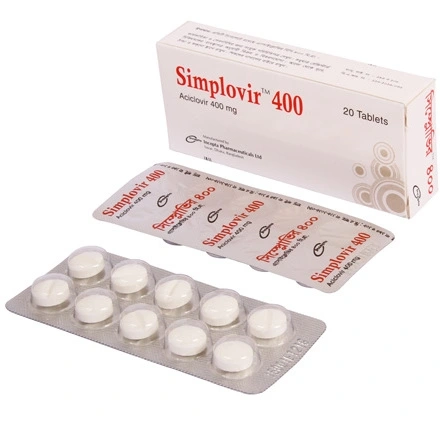 Pack Image: Simplovir 400 mg Tablet (2 x 10)