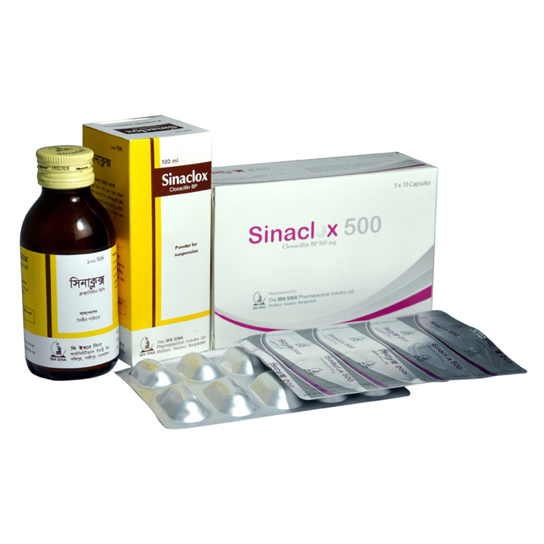 Pack Image: Sinaclox 500 mg Capsule (5 x 10)