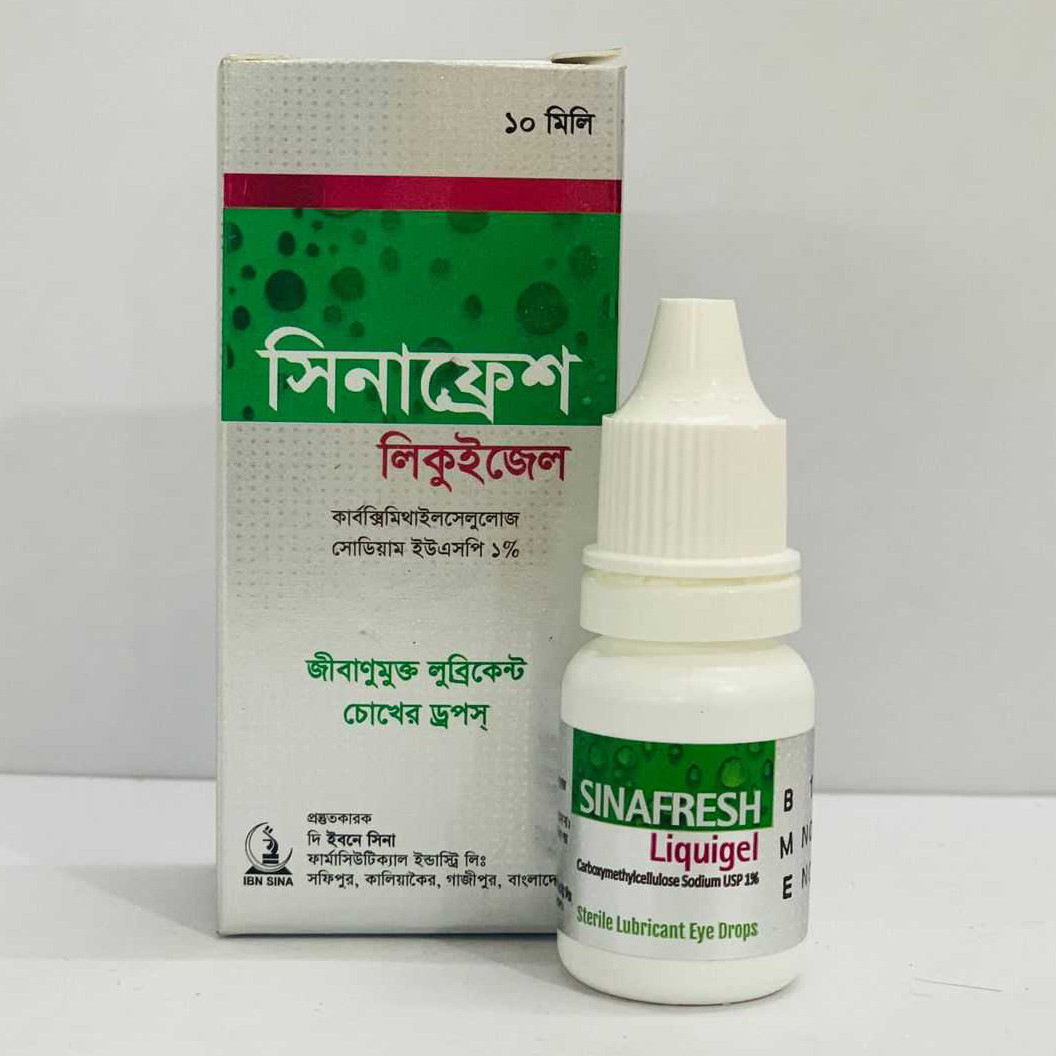 Pack Image: Sinafresh Liquigel 1% Eye Drop (10 ml drop)