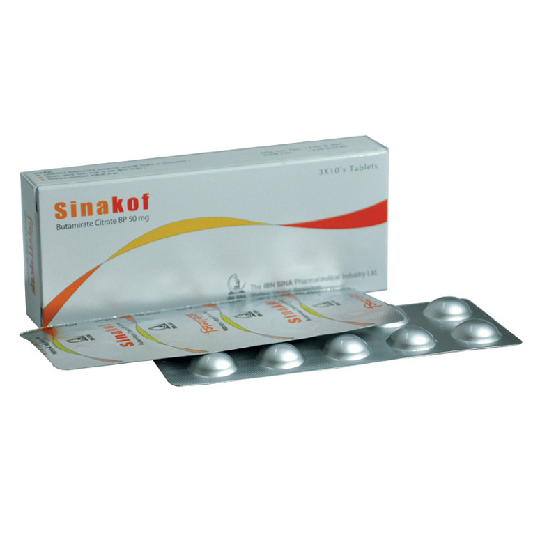 Pack Image: Sinakof 50 mg Tablet (3 x 10)