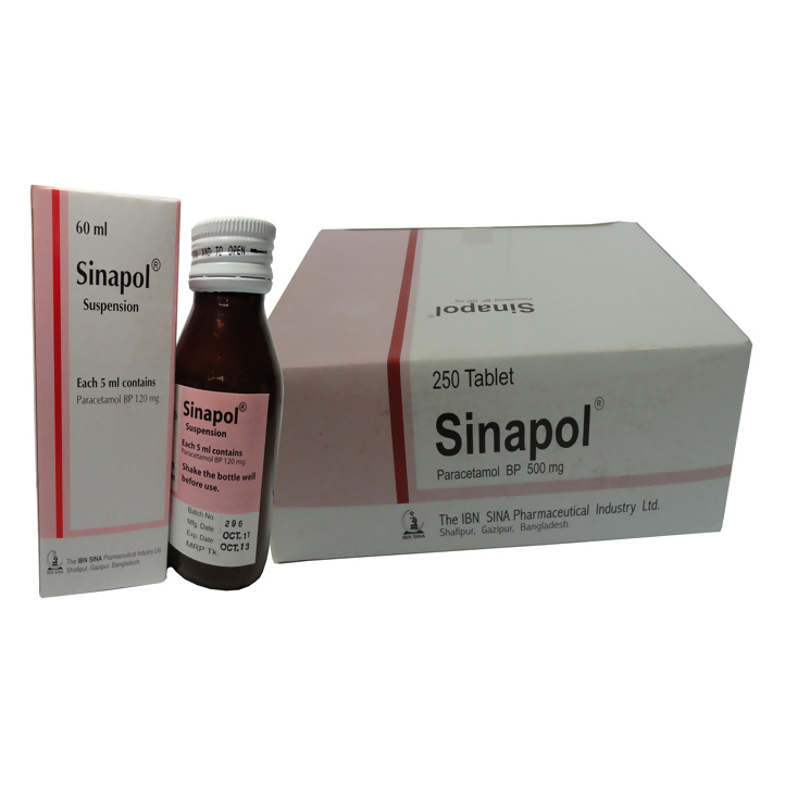 Pack Image: Sinapol 500 mg Tablet (25 x 10)