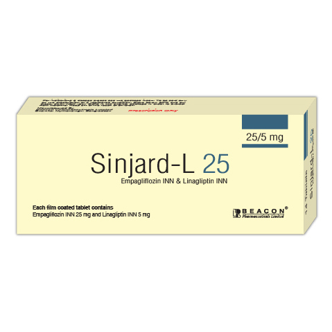 Pack Image: Sinjard-L 25 mg Tablet (2 x 7)