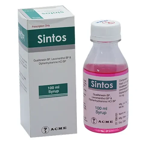 Pack Image: Sintos (100 mg Syrup (100 ml bottle)