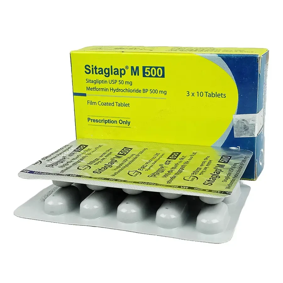 Pack Image: Sitaglap M 50 mg Tablet (3 x 10)