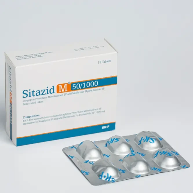 Pack Image: Sitazid M 50 mg Tablet (3 x 6)