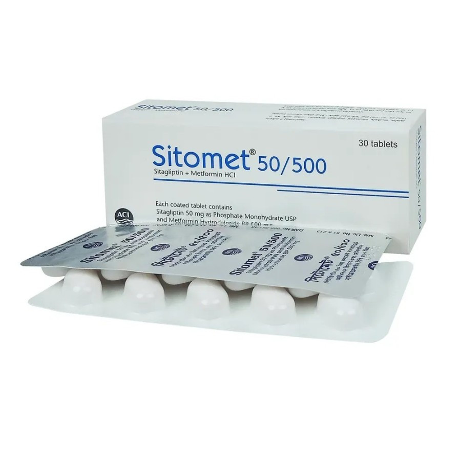 Pack Image: Sitomet 50 mg Tablet (3 x 10)