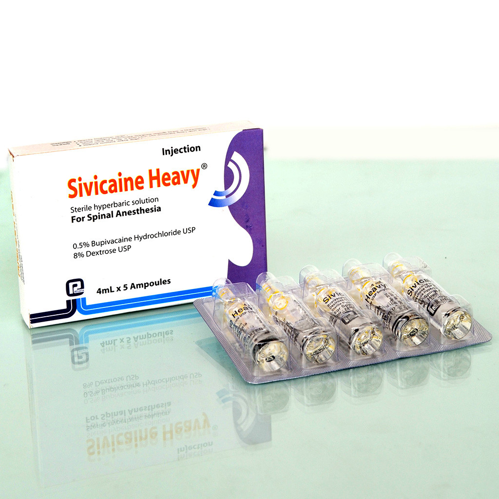 Pack Image: Sivicaine Heavy 0.5% 8% Injection (4 ml ampoule)