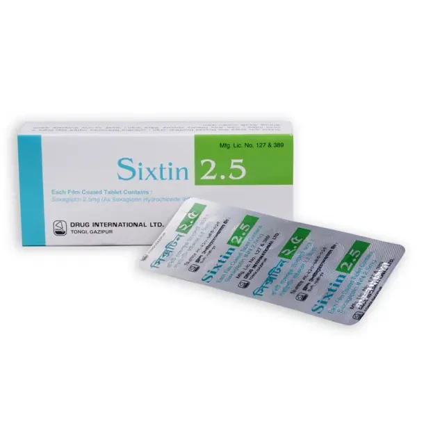 Pack Image: Sixtin 2.5 mg Tablet (1 x 14)