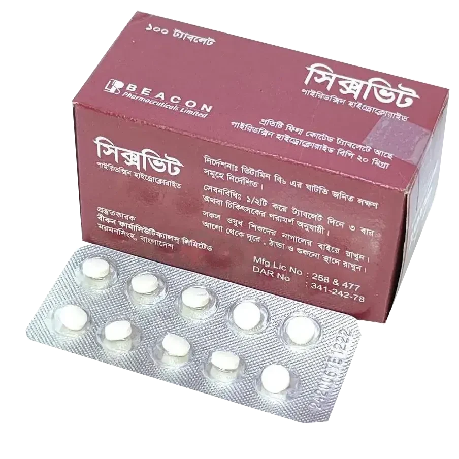 Pack Image: Sixvit 20 mg Tablet (10 x 10)