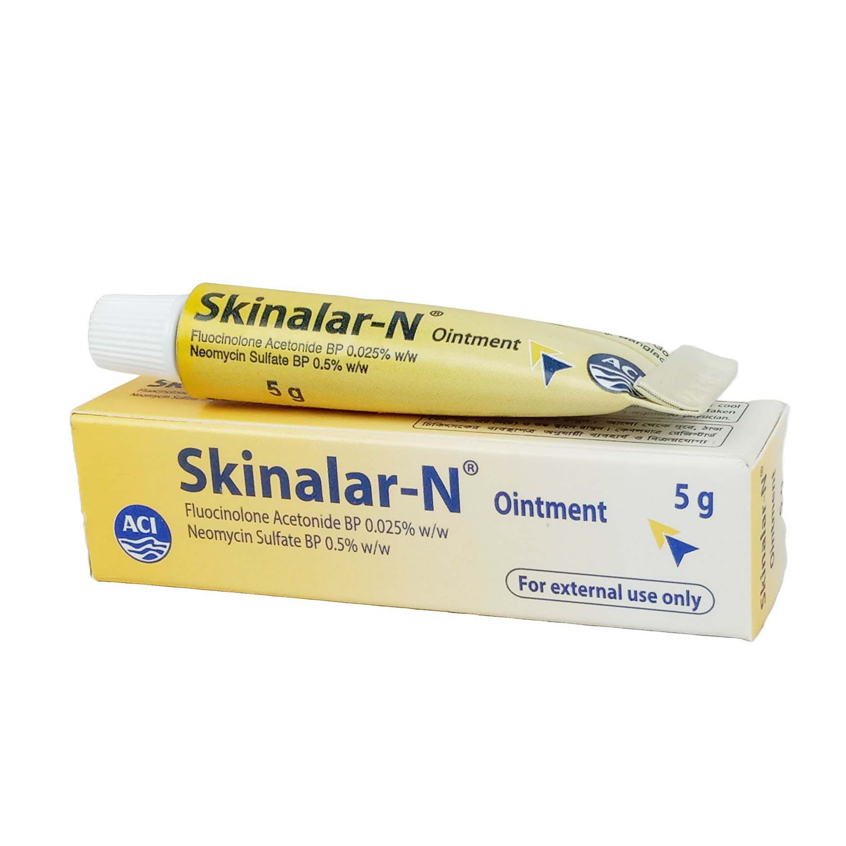 Pack Image: Skinalar-N 0.025% 0.5% Ointment (5 gm tube)