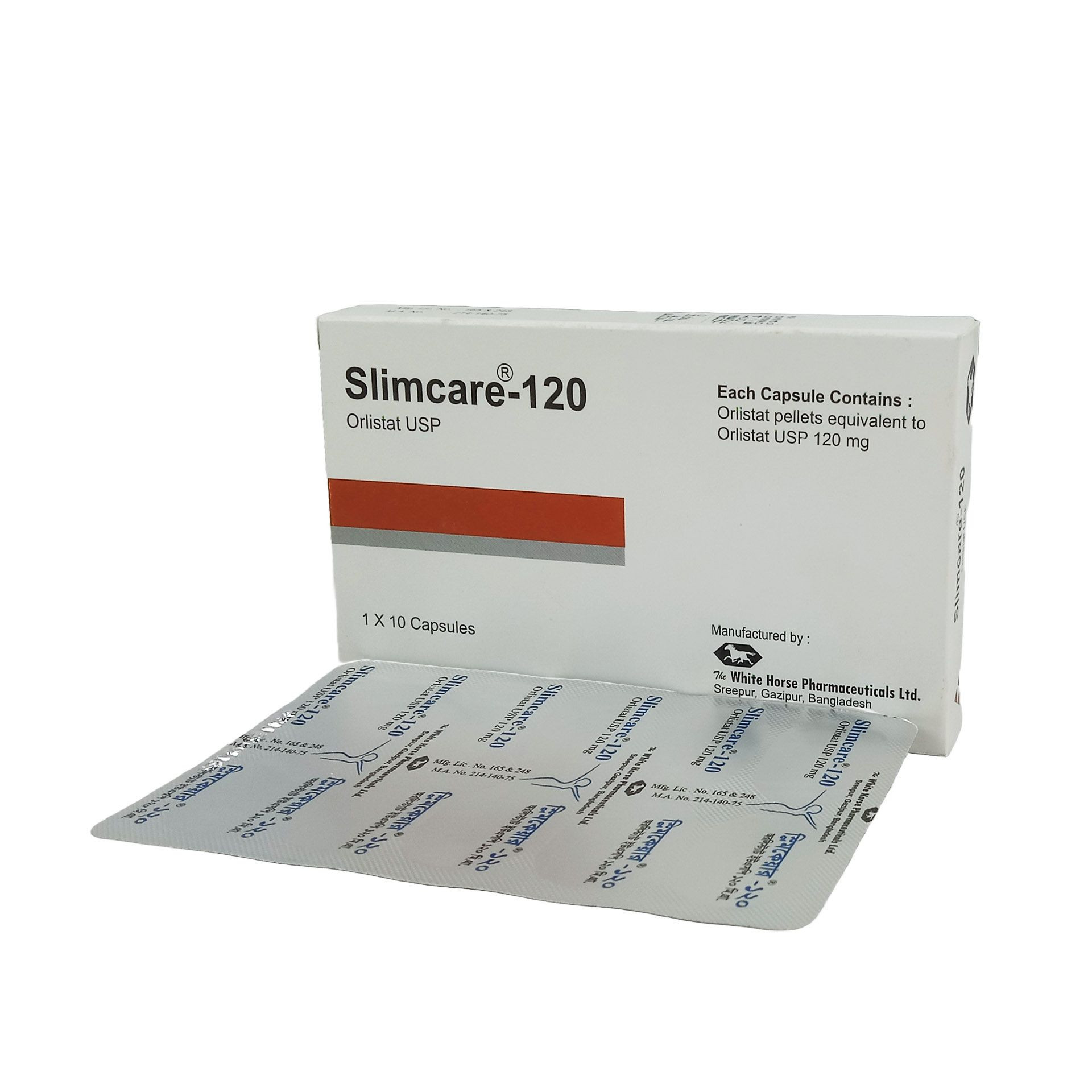 Pack Image: Slimcare 120 mg Capsule (10's pack)