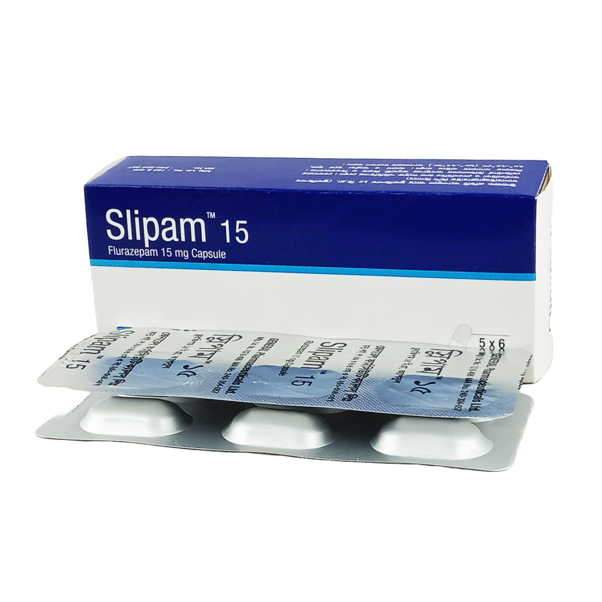 Pack Image: Slipam 15 mg Capsule (5 x 6)