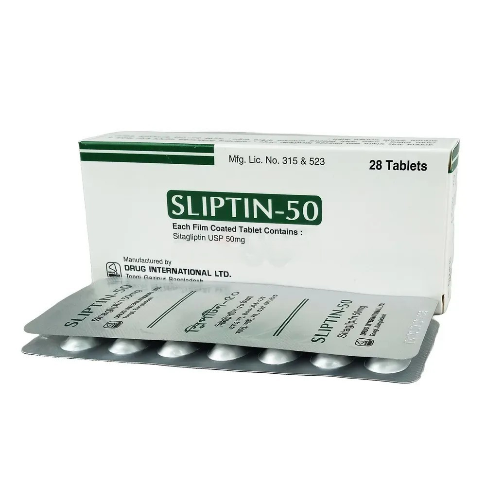Pack Image: Sliptin 50 mg Tablet (2 x 14)