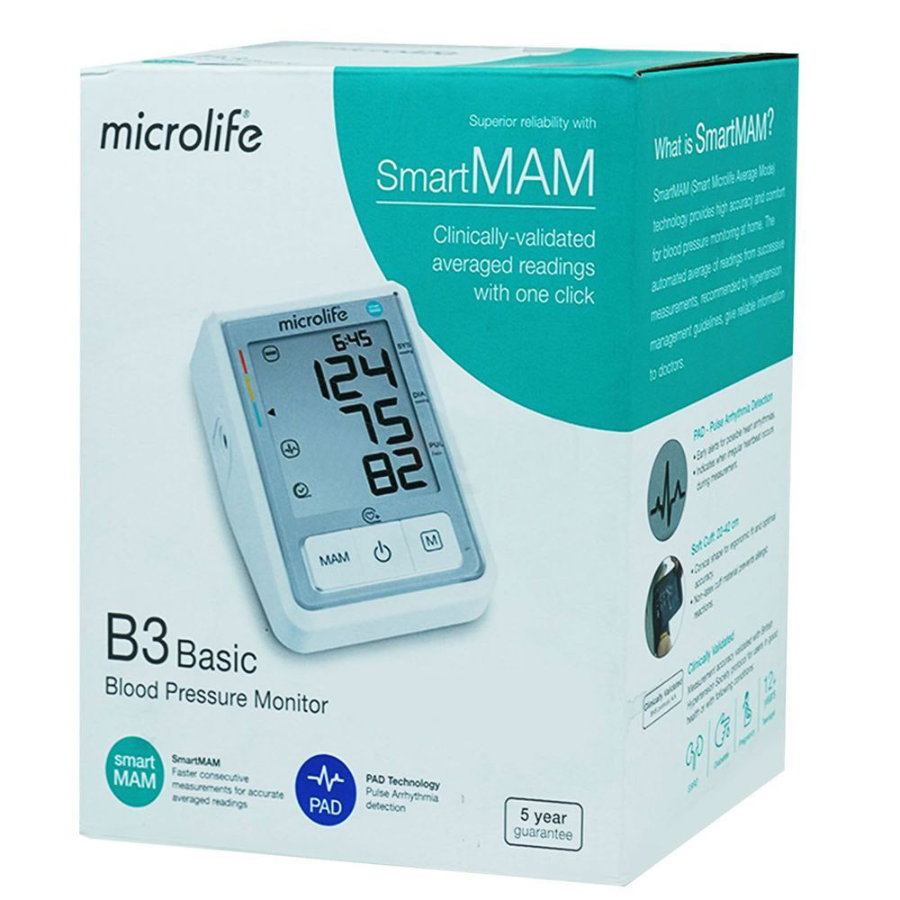 Pack Image: SmartMAM (B3 Basic) Digital blood BP Monitor Device (Each device)