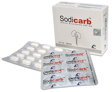 Pack Image: Sodicarb 600 mg Tablet (4 x 15)