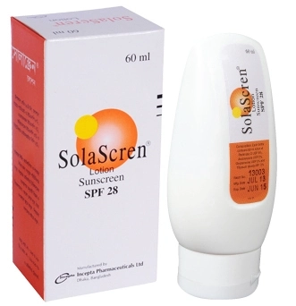 Pack Image: SolaScren 8% 2% Lotion (60 ml bottle)