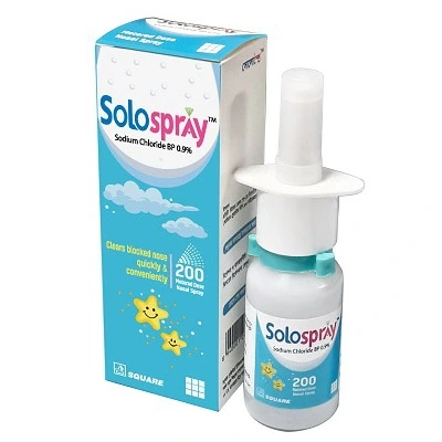 Pack Image: SoloSpray 0.9% Nasal Spray (200 metered sprays)