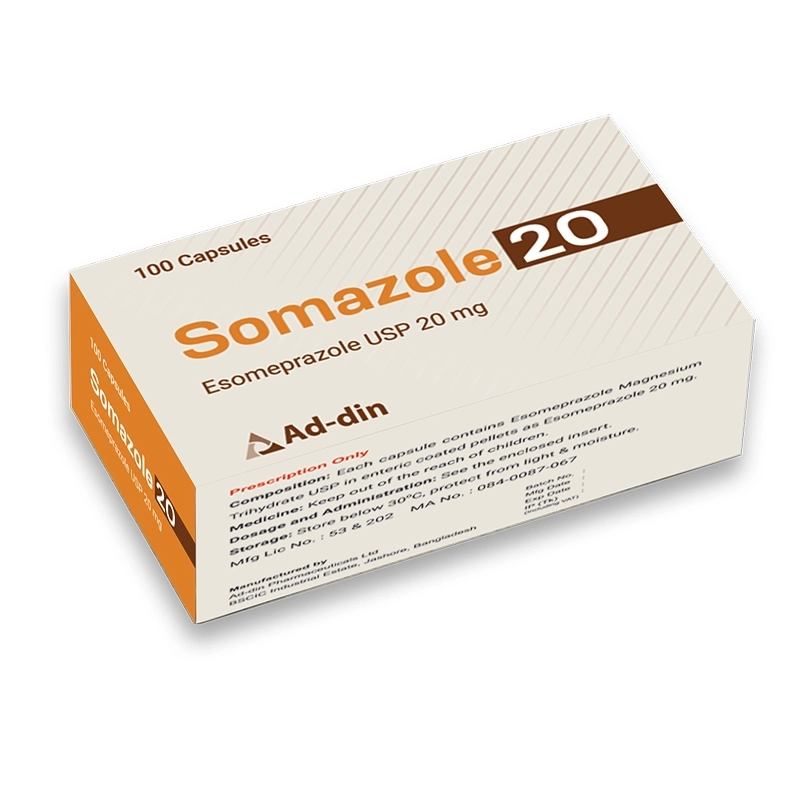 Pack Image: Somazole 20 mg Capsule (10 x 10)