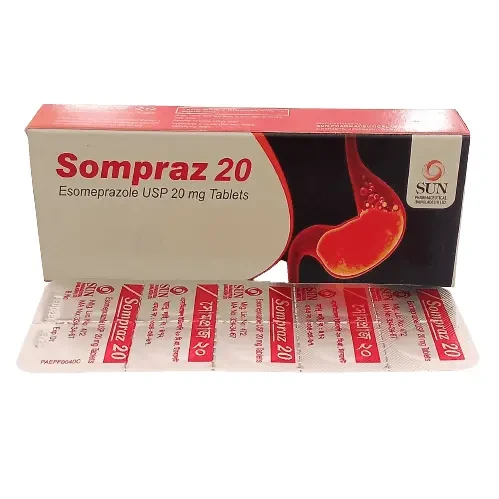 Pack Image: Sompraz 20 mg Tablet (5 x 10)
